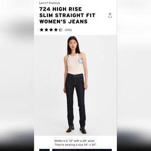 Levi's Premium Dark Blue Straight Leg Jeans